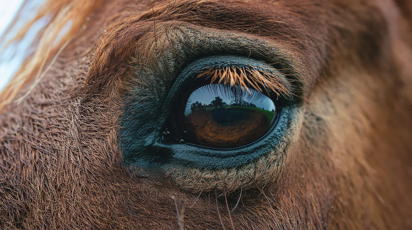 Un regard de cheval au Les Ecuries du Mas, Saint-Sornin-Lavolps